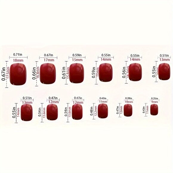 24pcs Glitter Press-On Nails, Bold Blue Shimmer, Jelly Adhesive - Picture 5 of 6